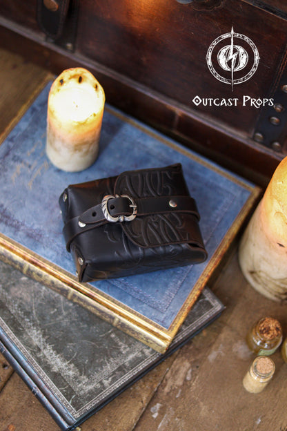 Ornated Tobacco Pouch Small Leather Bag