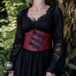 Underbust Roses Leather