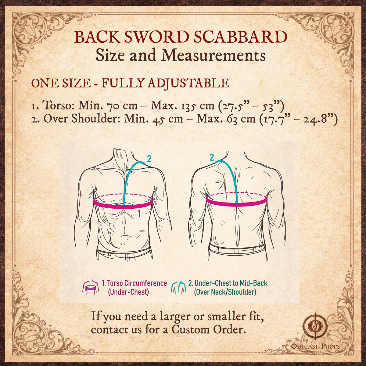 Barbarian Back Sword Scabbard