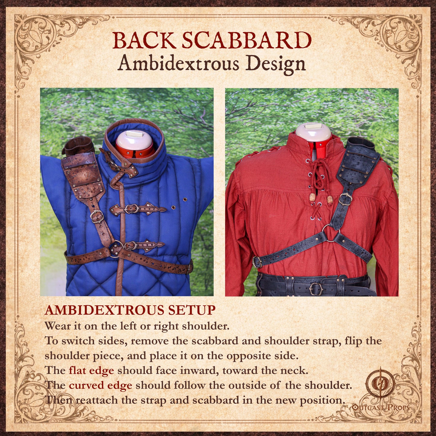 Barbarian Back Sword Scabbard
