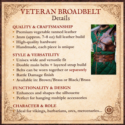 Pirate Veteran Leather Belt