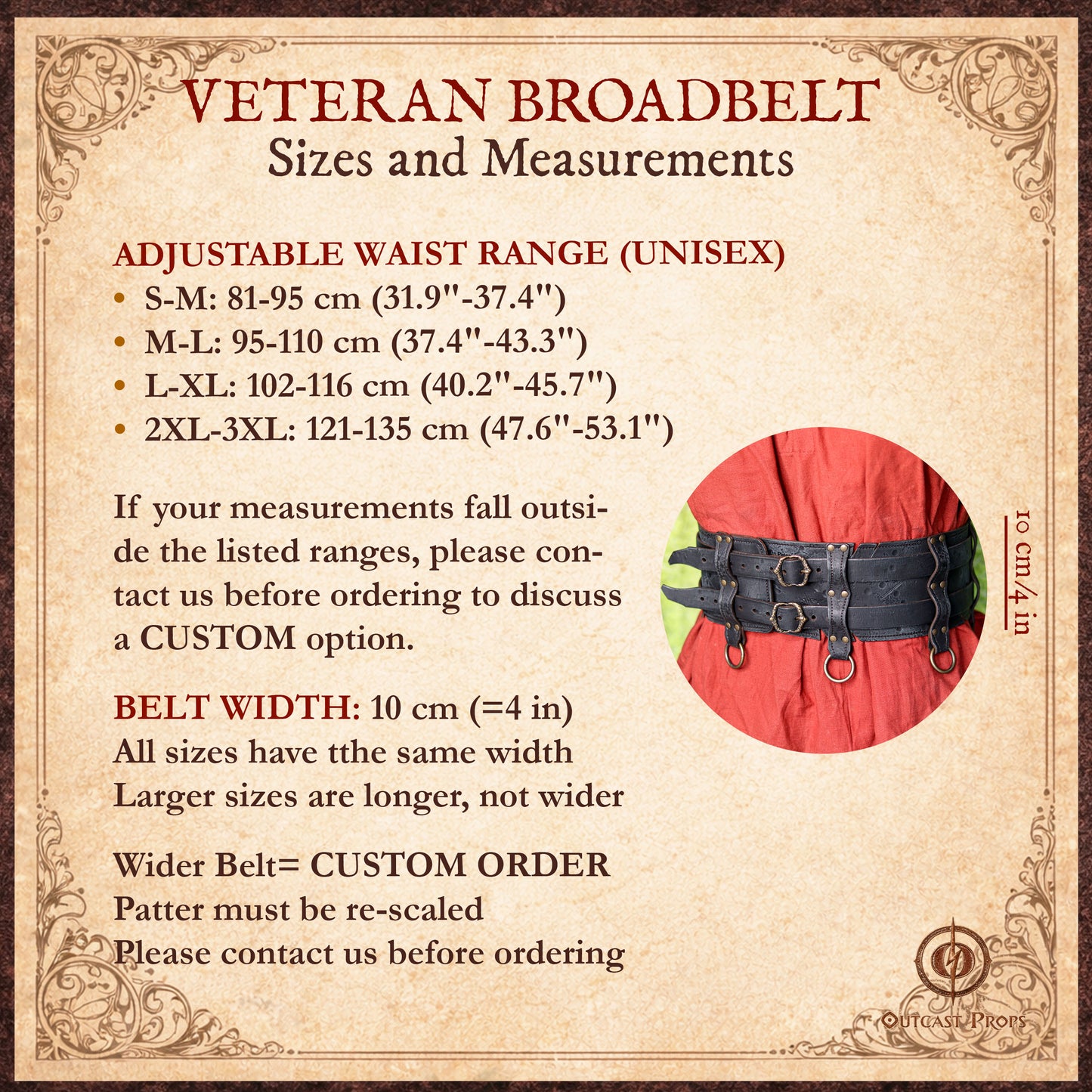 Pirate Veteran Leather Belt