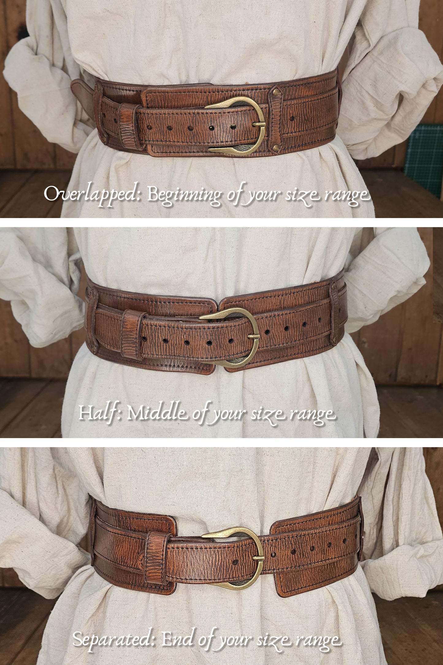 Bushcraft Leather Belt (Steampunk, Militar, LARP)
