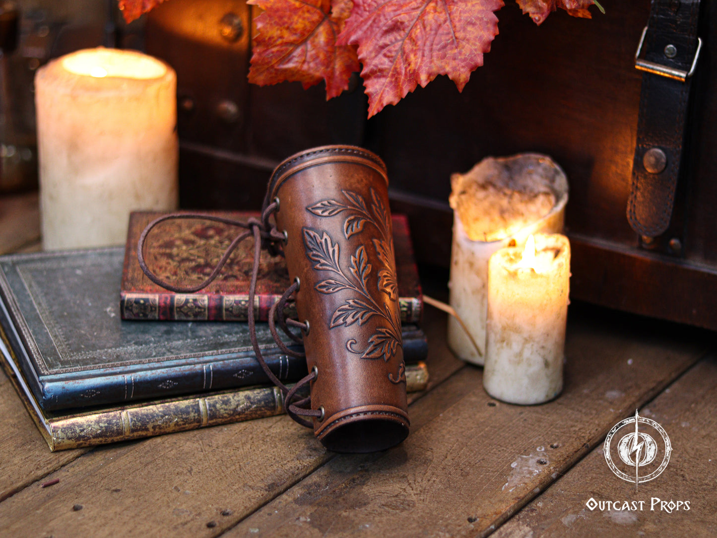 Wildflower Leather Bracer