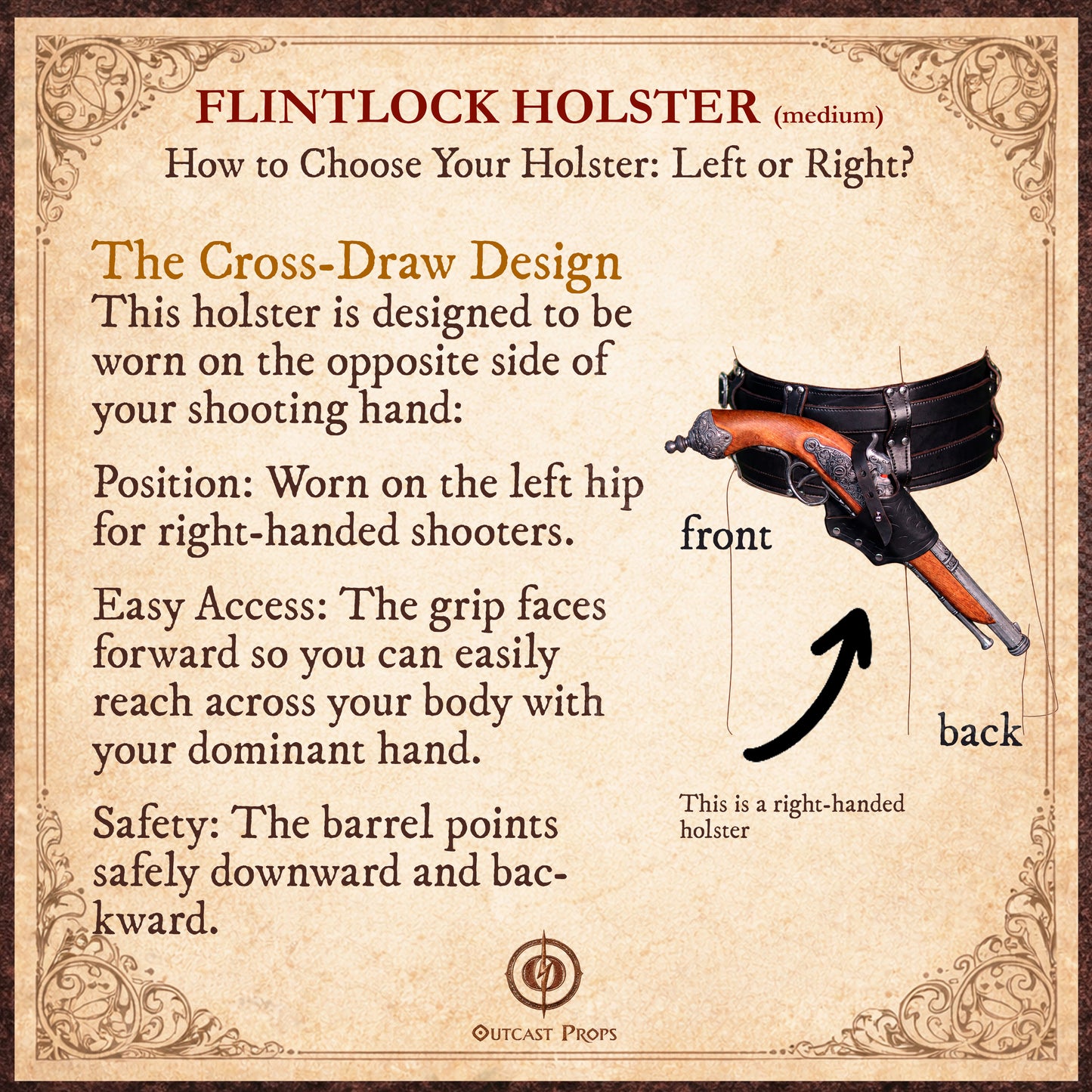 Flintlock Pirate Holster Ornated