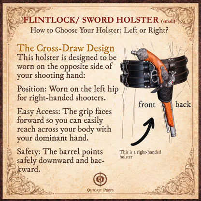 Flintlock Holster or Small Sword Frog (Ornated)
