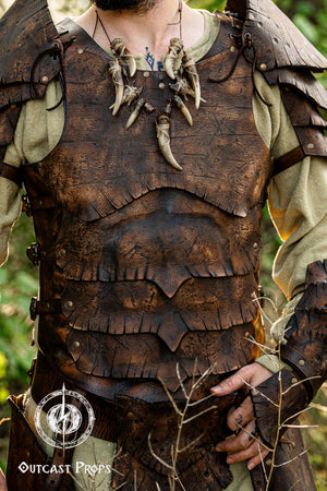 Dragon scale leather chestplate body armor for larp cosplay fantasy warrior costume barbarian armor medieval armor for men viking armor