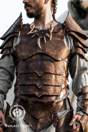 Dragon scale leather chestplate body armor for larp cosplay fantasy warrior costume barbarian armor medieval armor for men viking armor