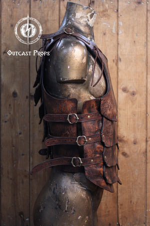Dragon scale leather chestplate body armor for larp cosplay fantasy warrior costume barbarian armor medieval armor for men viking armor