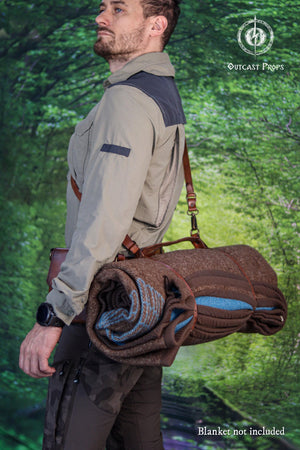 Leather Bedroll Carrier Strap Bushcraft Blanket Harness Camping Roll Holder Shoulder Sling LARP Medieval Outdoor Gear Handmade Camp Gift