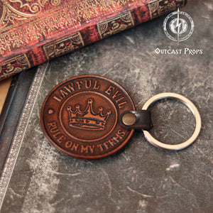 D&D Aligment Leather keyring