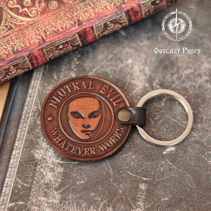 D&D Aligment Leather keyring