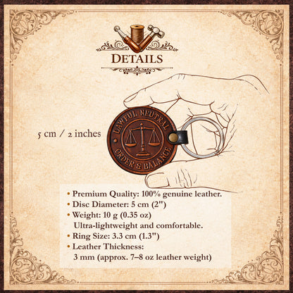 D&D Aligment Leather keyring