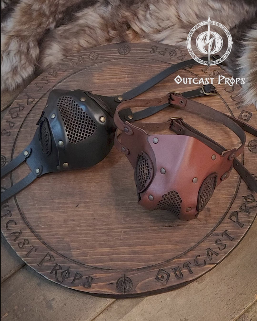 Leather Face Mask with filter pocket ready for use with disposable face masks, Paper towel or filter changeable insert washable mask. Wasteland Face Mask Respirator.