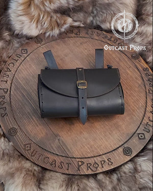 Medieval Leather Hip Bag Aged