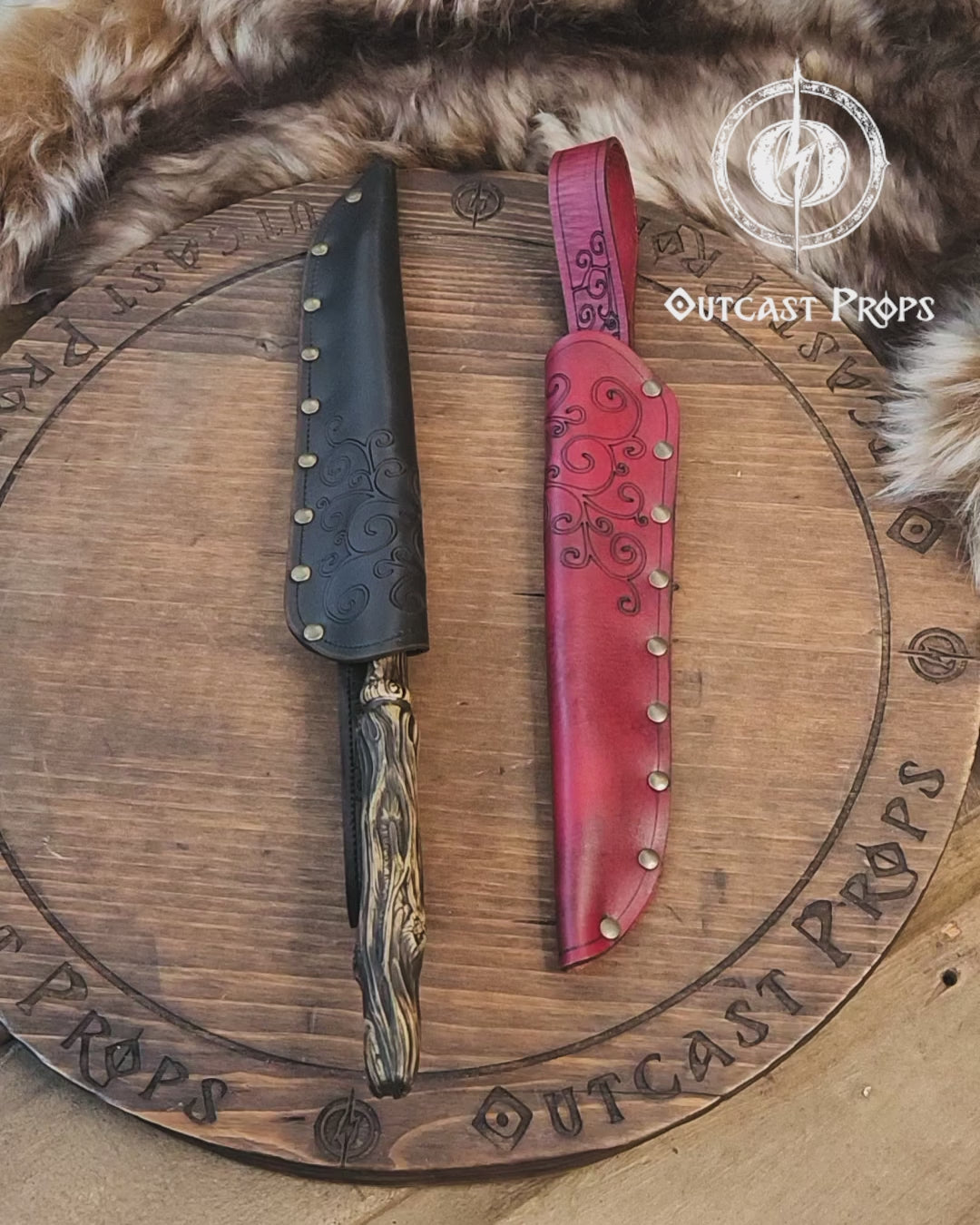 Ornated Magic Wand Holster or Sheath, made of high quality leather for hang your wand from your belt