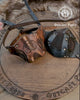 Leather Face Mask with filter pocket Biohazard sign Post Apocalyptic mask for use with disposable face masks Paper towel or filter