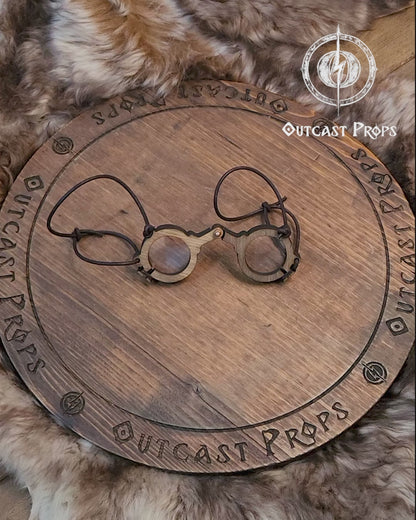Medieval wooden eyeglasses