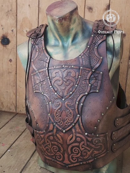 Celtic Viking leather torso armor