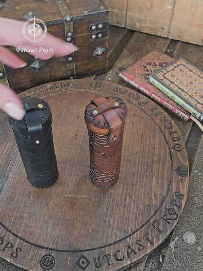 Medieval Leather Belt Tube