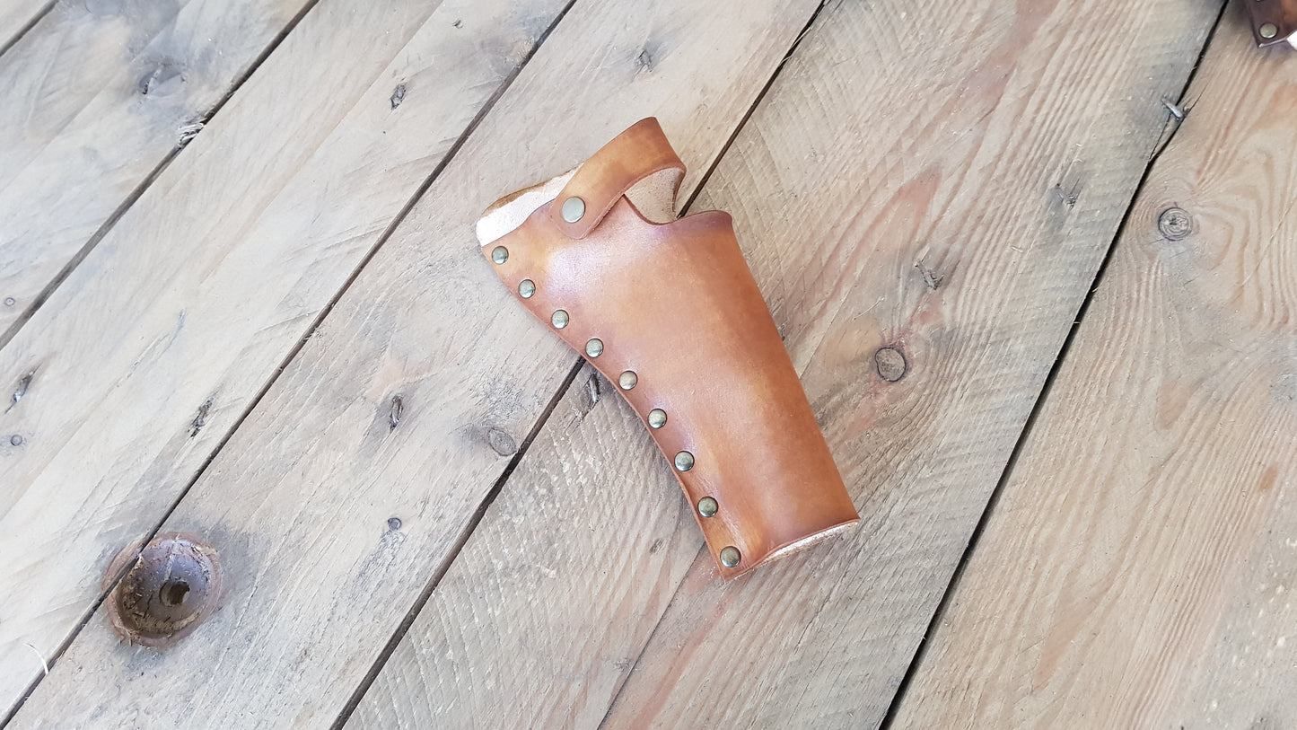 Sheath cartridge triple cannon belt made of natural leather. For pirates, steampunk, explorers and for cowboys and western revolvers