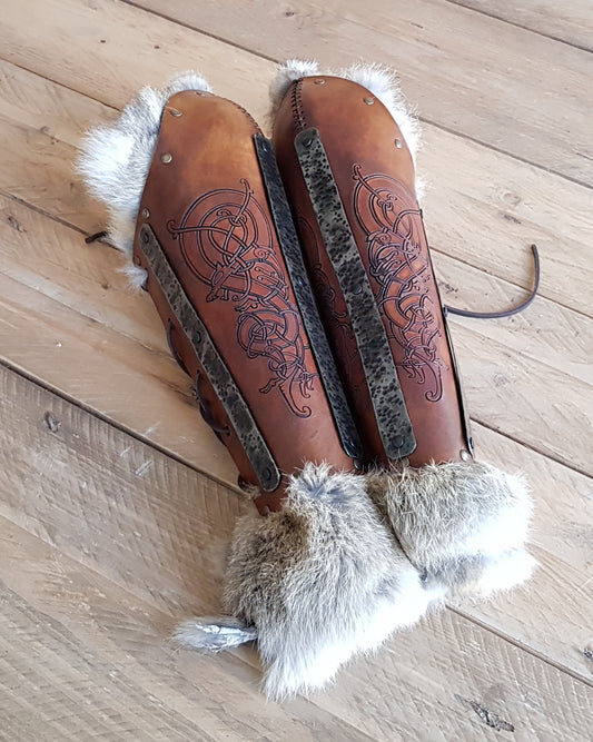 Viking Dragon Lamellar Bracers