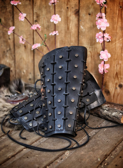 Samurai Leather Greaves