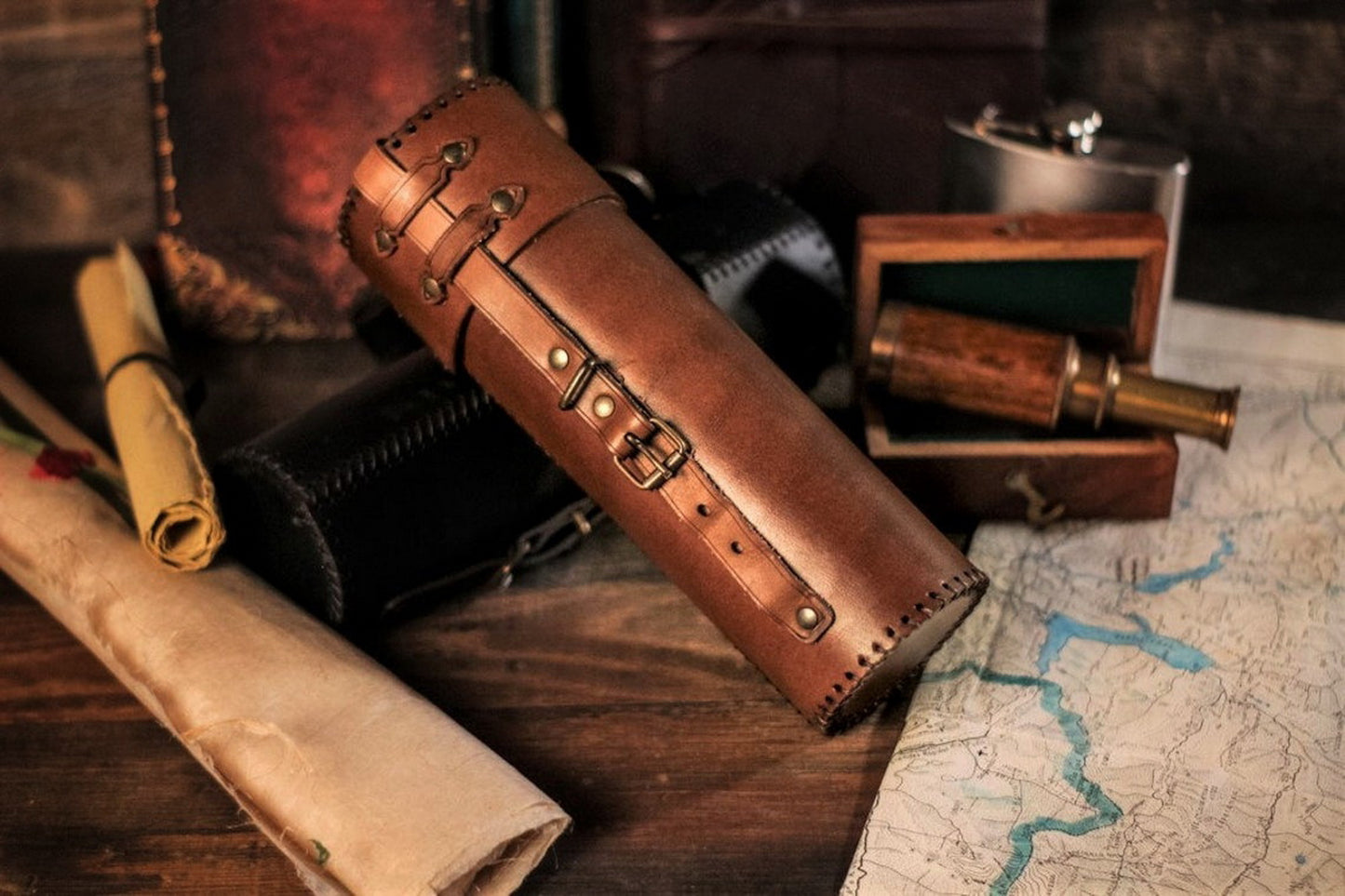 Leather Scroll Case