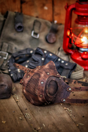 Rage Leather Face Mask