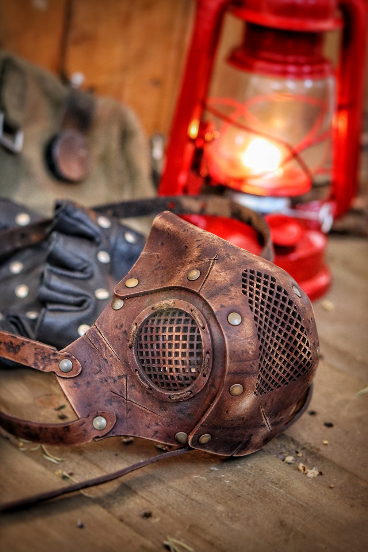 Rage Leather Face Mask