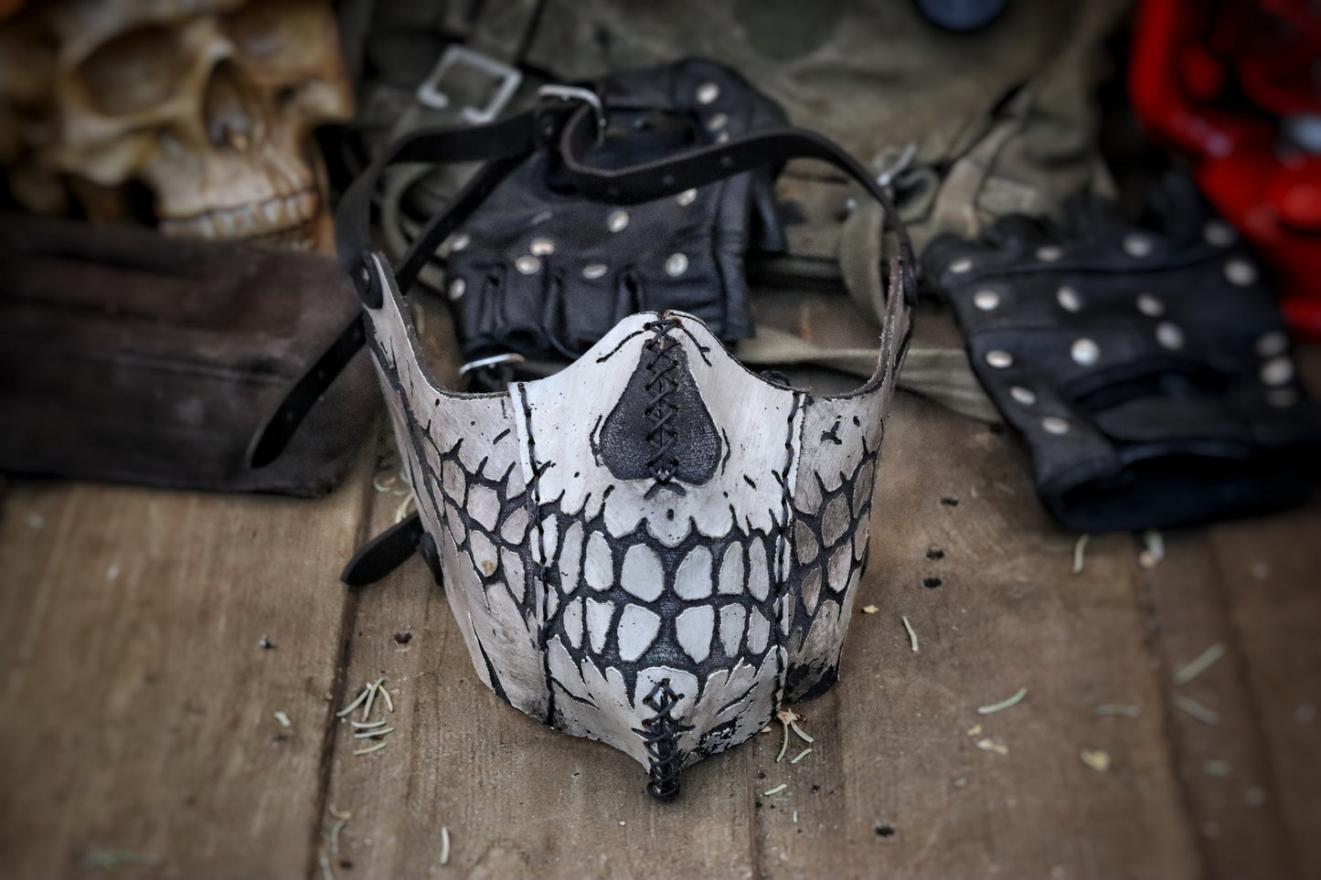 Leather Skull Face Mask