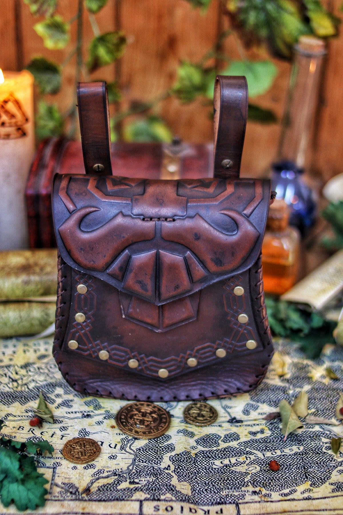 Leather Dwarf Face bag