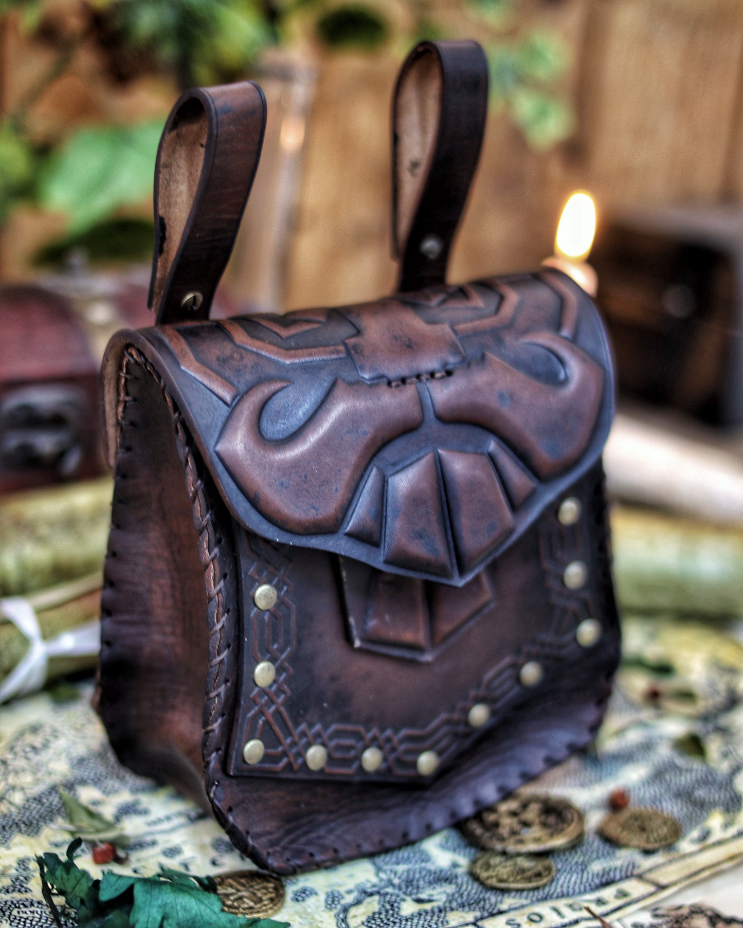 Leather Dwarf Face bag