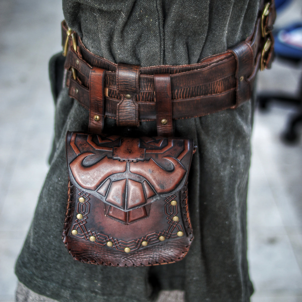 Leather Dwarf Face bag