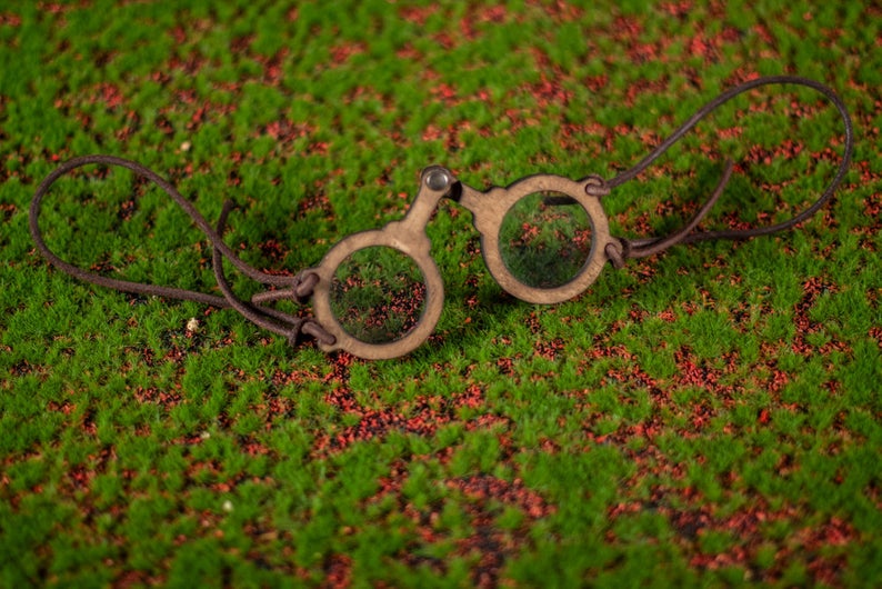 Medieval wooden eyeglasses