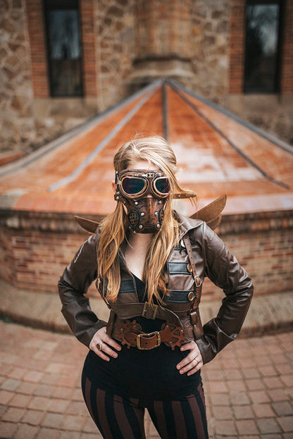 Face Mask Post Apocalyptic leather mask mad max diesel punk wasteland burning man protect Dystopian armor steampunk