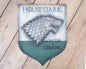 House Stark Game of Thrones Banner wood sign.