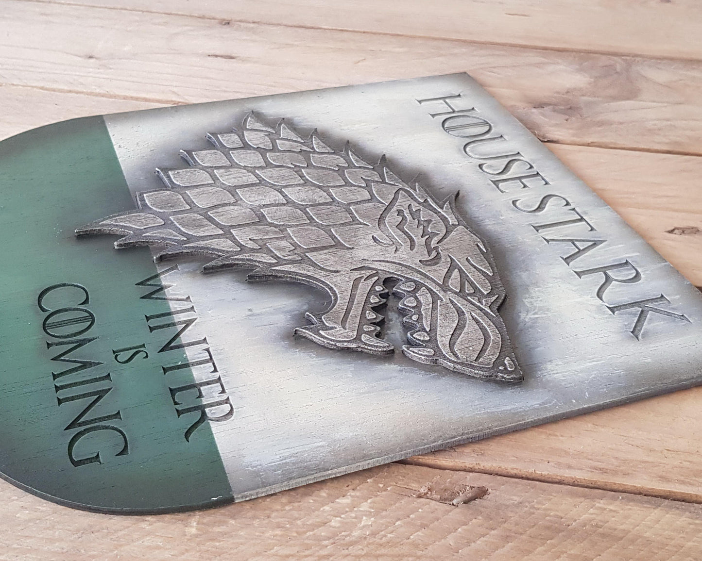House Stark Game of Thrones Banner wood sign.