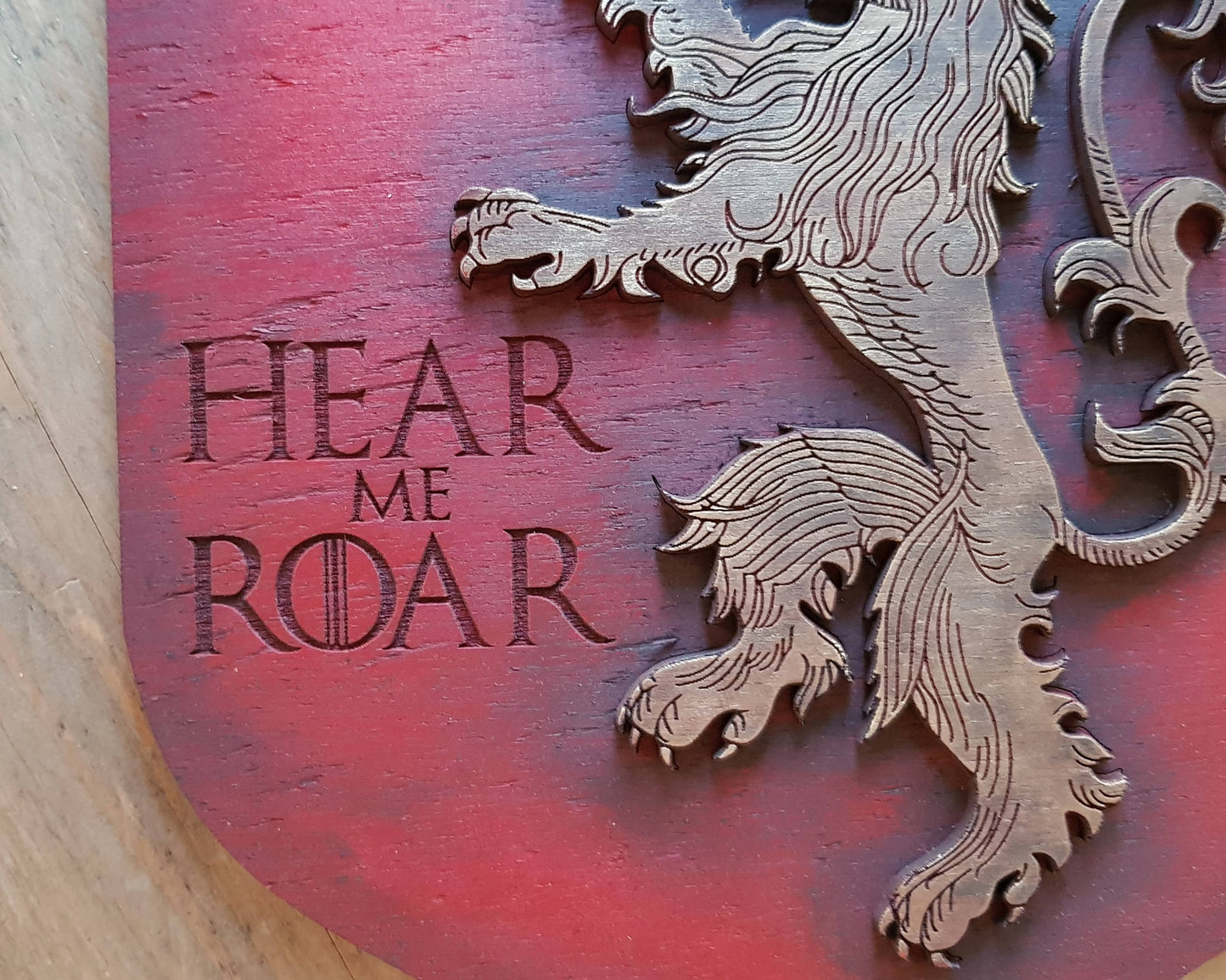 Lannister House, Banner wood sign of Game of Thrones.