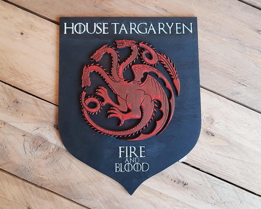 Targaryen House, wood sign.