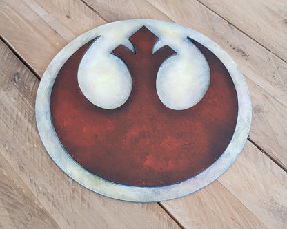 STAR WARS Rebel Alliance logo. Wood Sign.