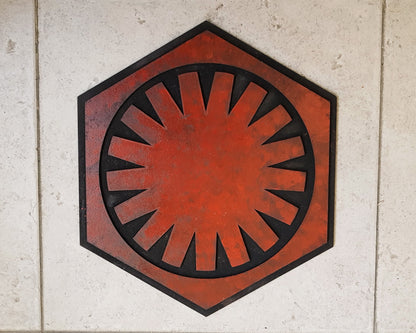 STAR WARS First Order logo. Wood Sign.