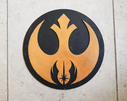 STAR WARS JEDI order Rebel Alliance logo. Wood Sign.