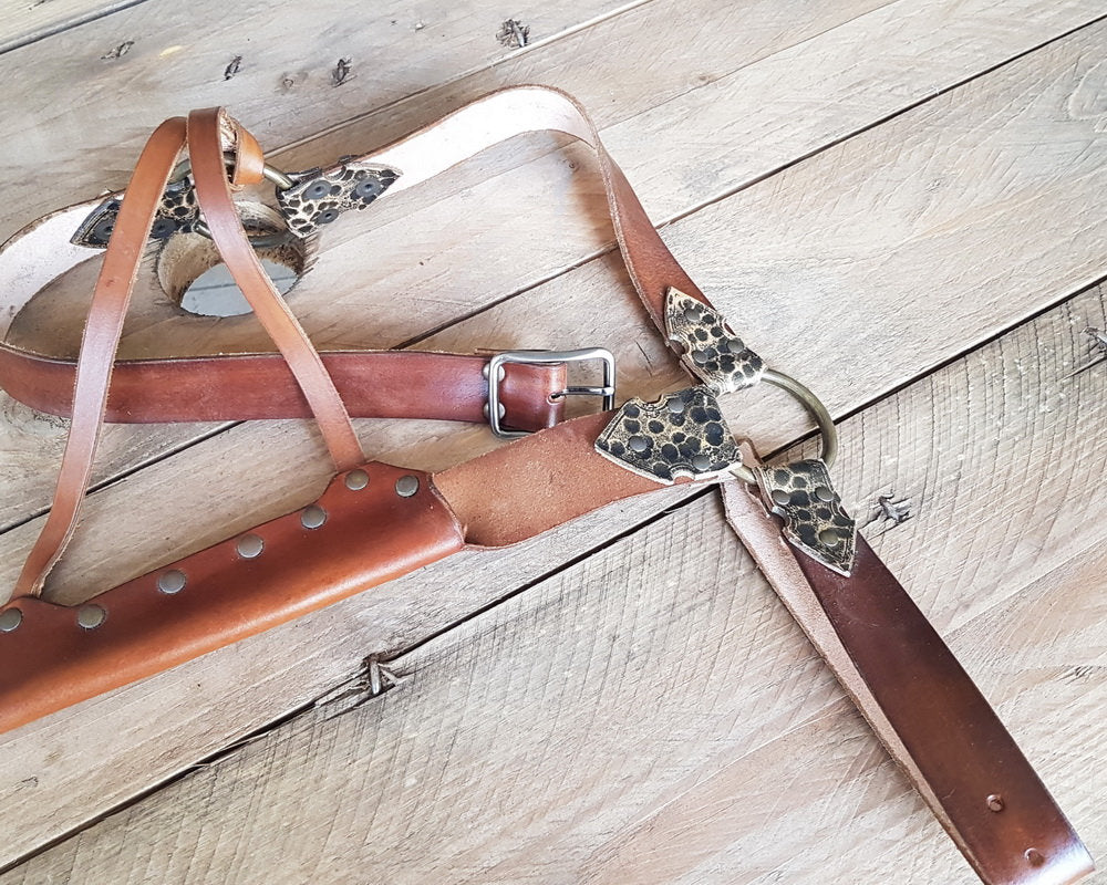 Wand leather Holster Belt.