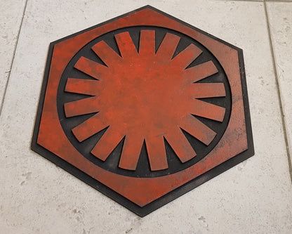 STAR WARS First Order logo. Wood Sign.