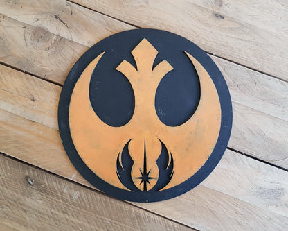 STAR WARS JEDI order Rebel Alliance logo. Wood Sign.