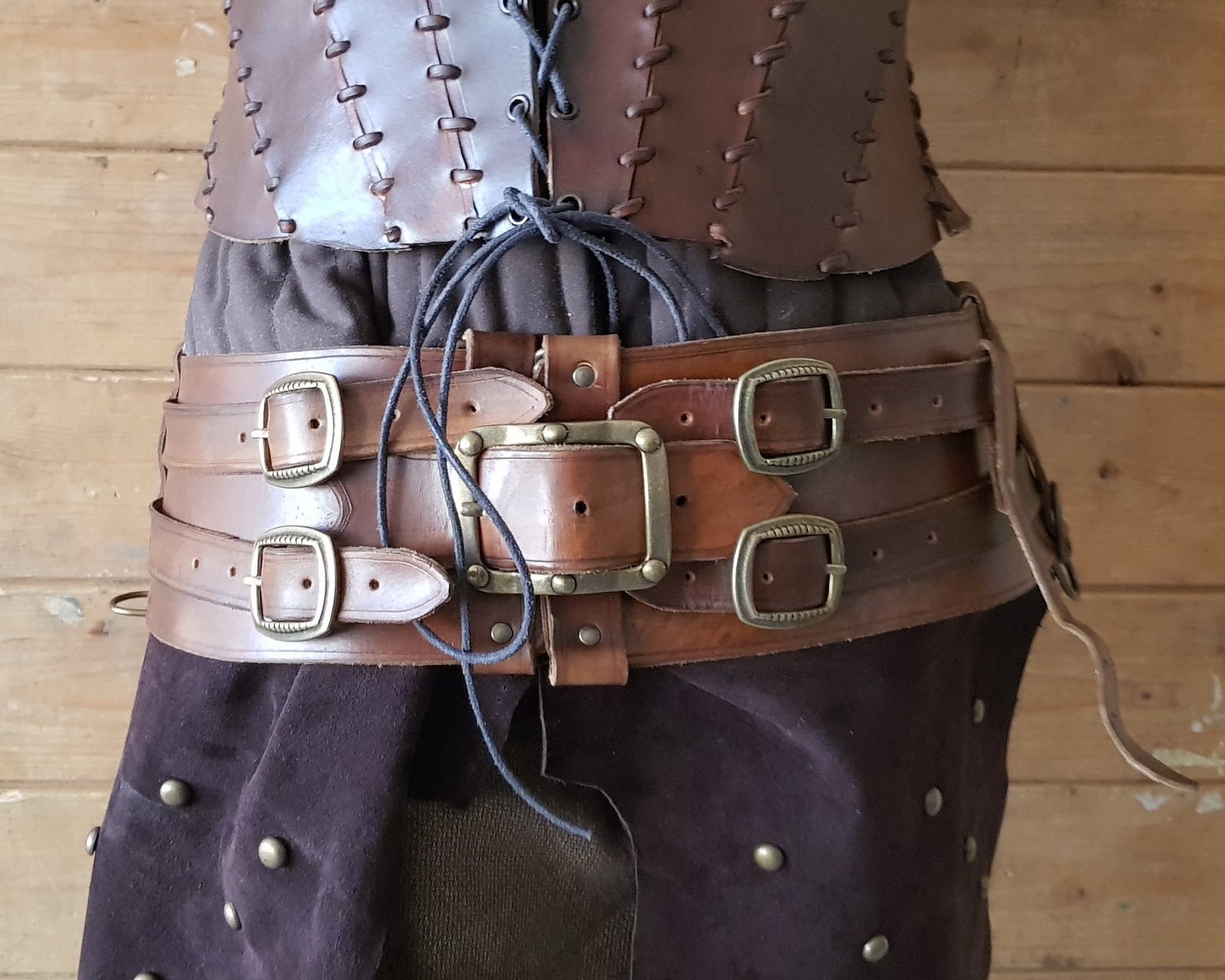 Shieldmaiden Viking Leather Belt and Tassets