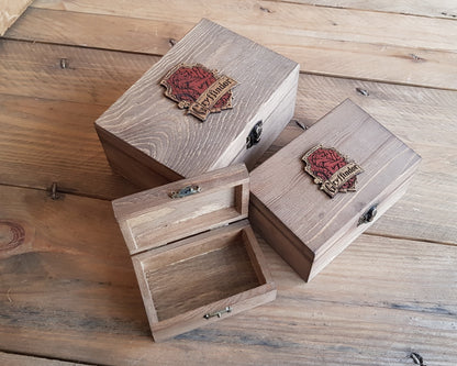 Wood Potions box House GRYFFINDOR.