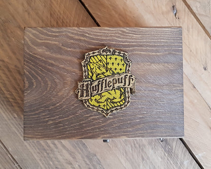 Wood Potions box for House HUFFLEPUFF.