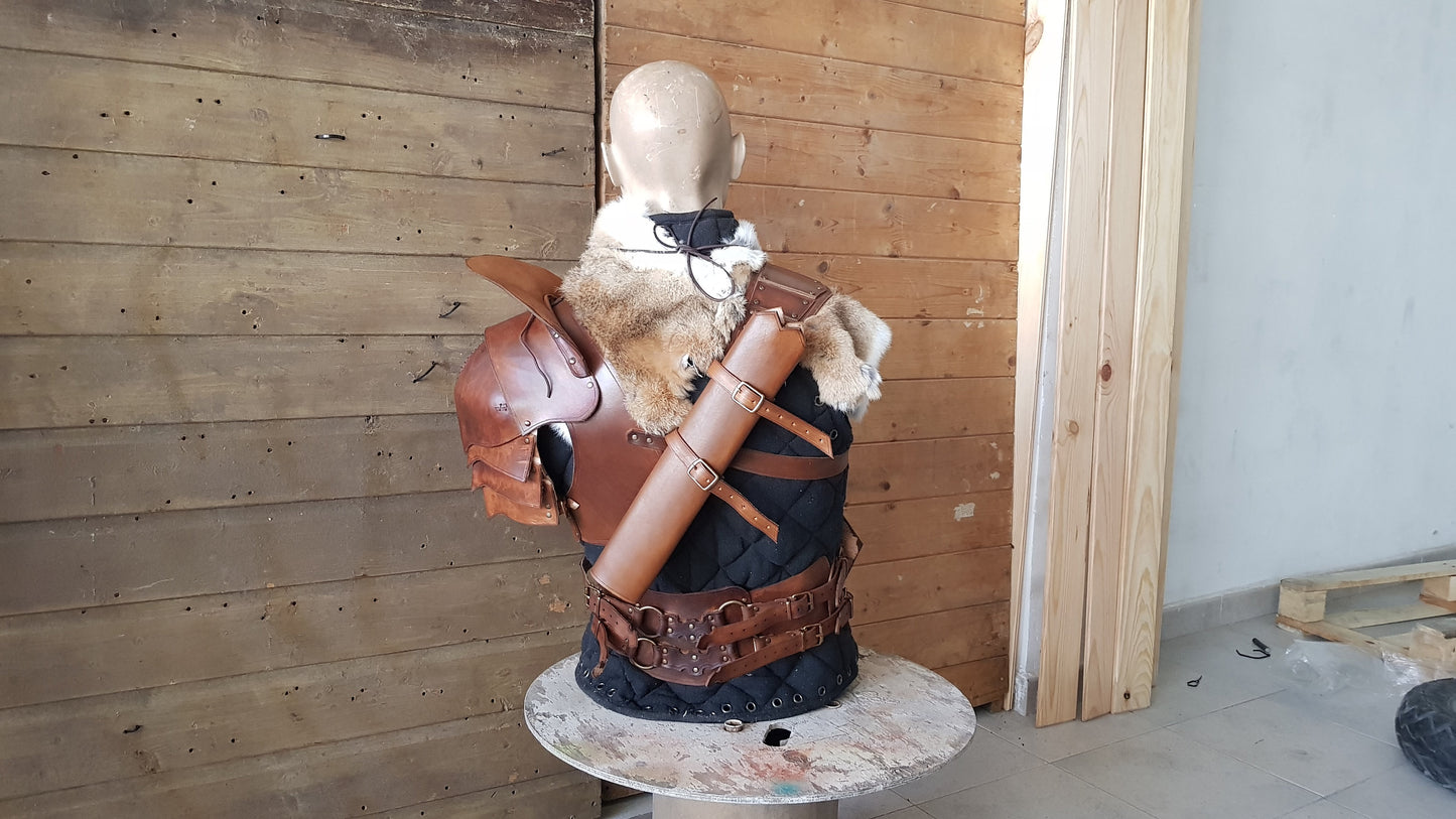 Barbarian Leather armor set.